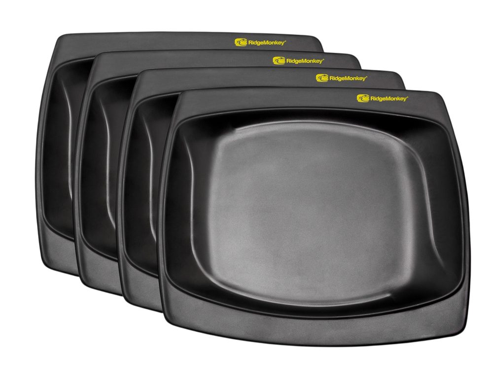 E-shop RidgeMonkey Sada talířů DLX Standard Plate Four Pack,RidgeMonkey Sada talířů DLX Standard Plate Four Pack