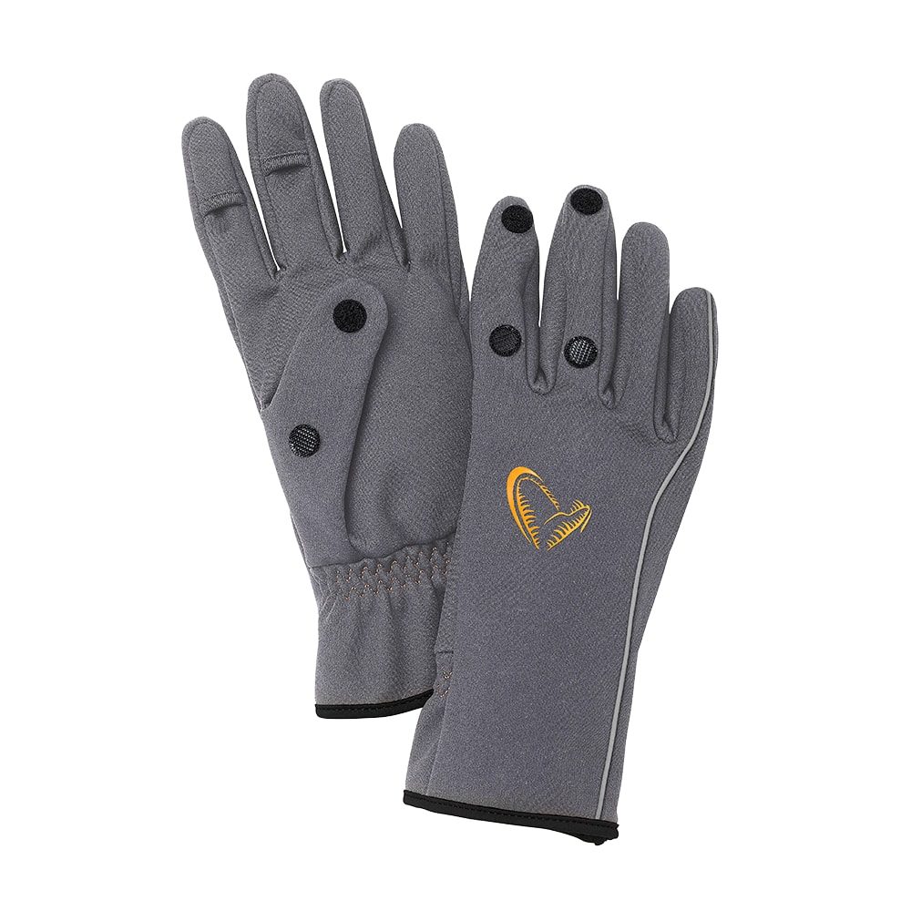 Fotografie Savage Gear Rukavice Softshell Glove Grey - XL