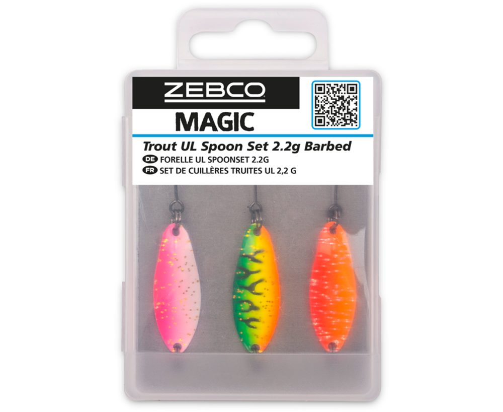 Zebco Plandavka Target Fish Trout UL Spoon Set 3ks - 2,2g,Zebco Plandavka Target Fish Trout UL Spoon Set 3ks - 2,2g