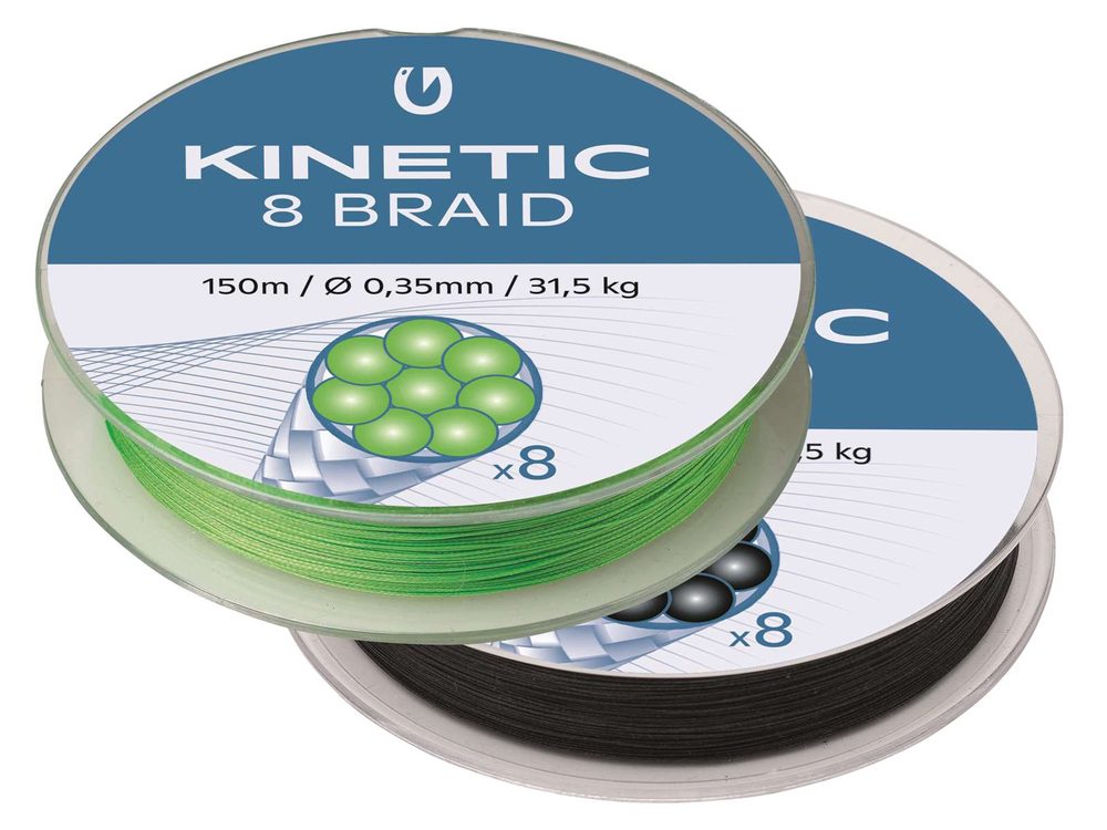 E-shop Kinetic Šňůra 8 Braid Fluo Green 150m - 0,14mm,Kinetic Šňůra 8 Braid Fluo Green 150m - 0,14mm