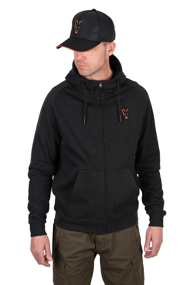 E-shop Fox Rybářská Mikina Collection LW Hoody Black & Orange - M