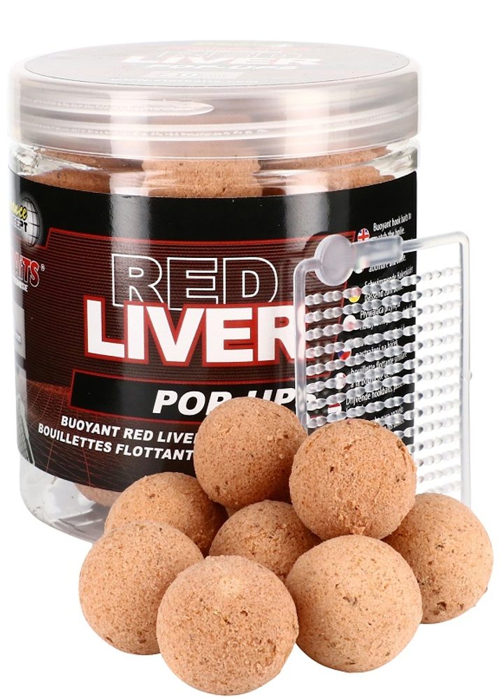 Fotografie Starbaits Plovoucí boilies Pop Up Red Liver 50g - 14mm