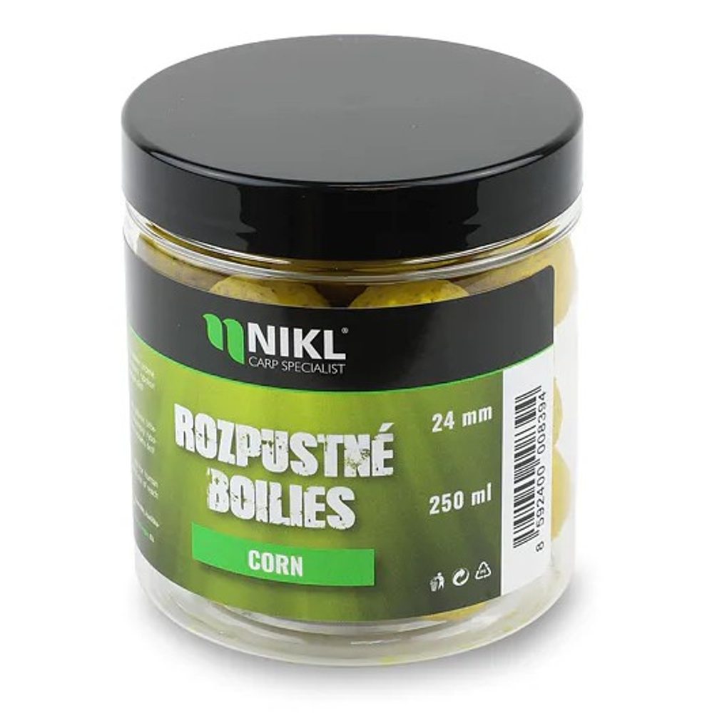Nikl Rozpustné boilies Corn 250ml - 14mm,Nikl Rozpustné boilies Corn 250ml - 14mm