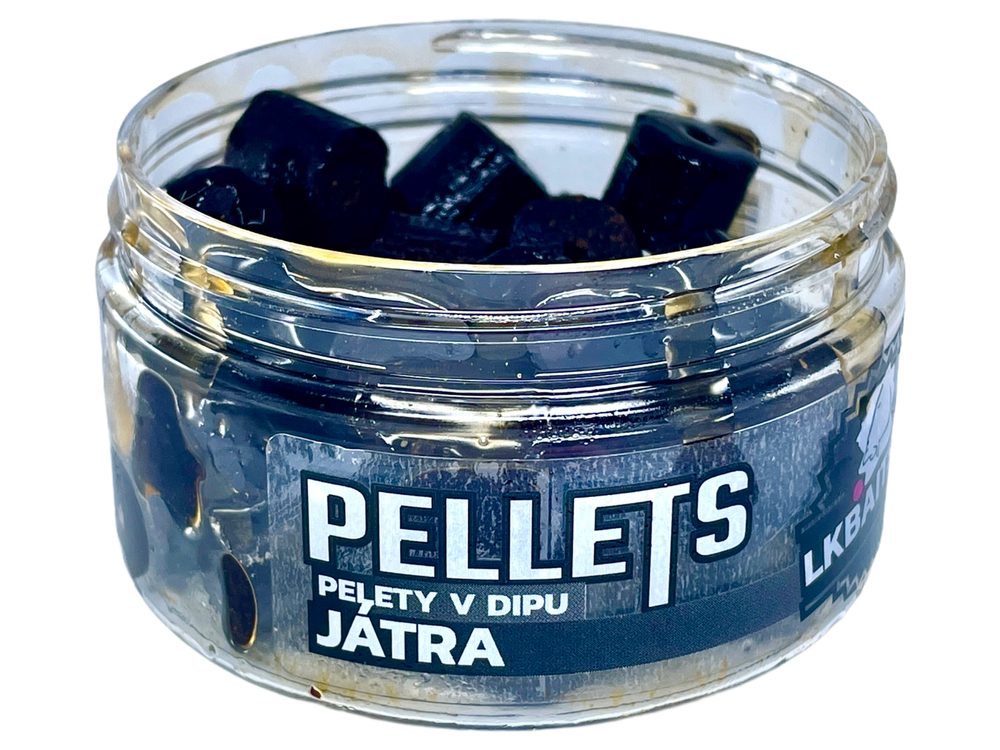 LK Baits Pelety v dipu Játra 60g - 12mm