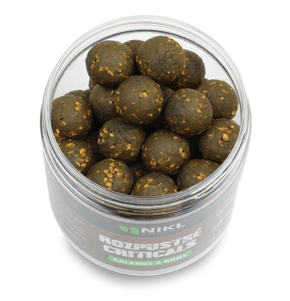 Nikl Rozpustné Criticals boilie Calanus & Krill 250ml - 18mm,Nikl Rozpustné Criticals boilie Calanus & Krill 250ml - 18mm