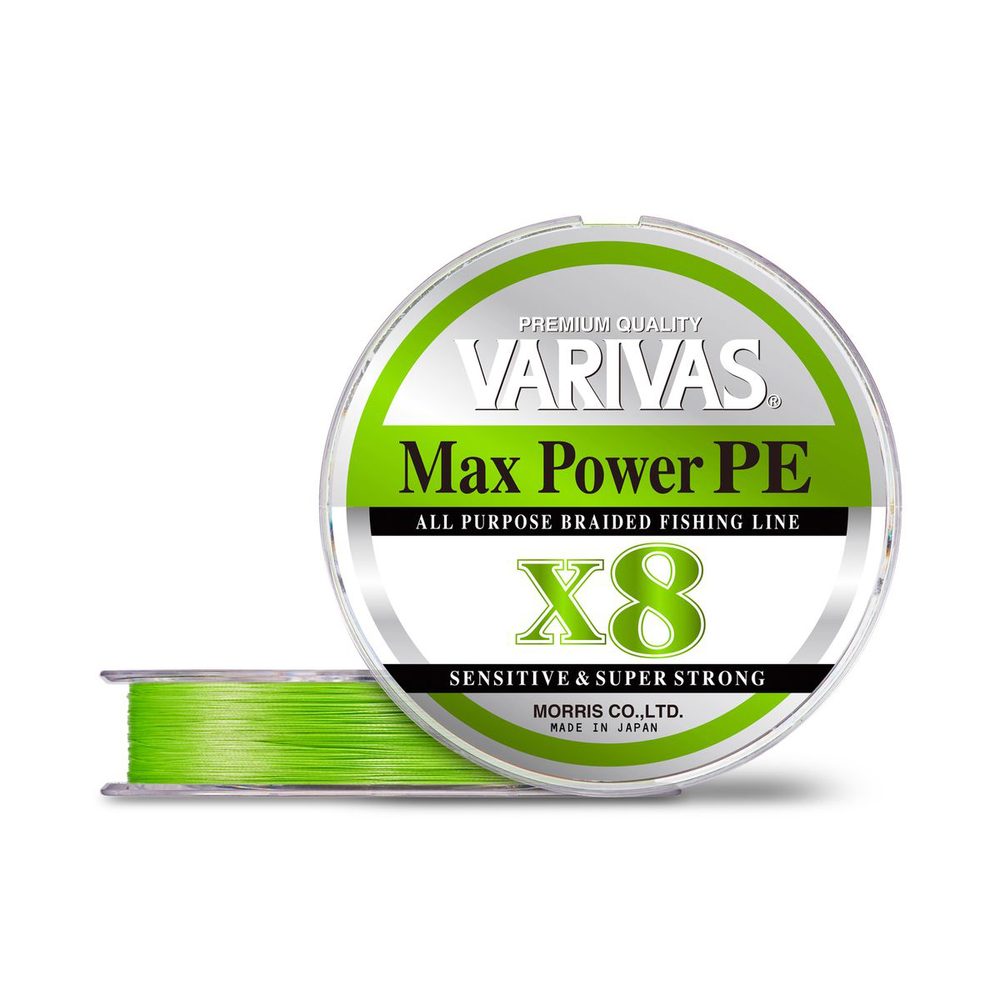 Varivas Šňůra Max Power PE X8 Lime Green 150m - 0,235mm