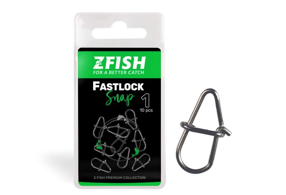 E-shop Zfish Karabinka Fastlock Snap 10ks - vel.1/9kg,Zfish Karabinka Fastlock Snap 10ks - vel.1/9kg