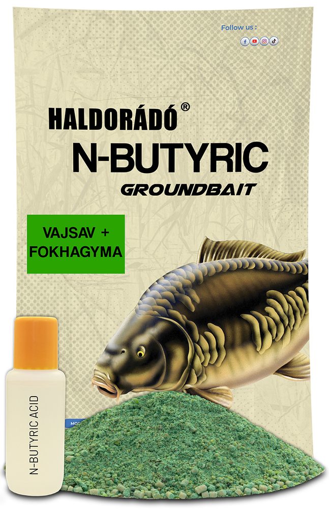 E-shop Haldorádó Vnadící směs N-Butyric Groundbait 800g + 50ml Aroma - Kyselina máslová/Česnek,Haldorádó Vnadící směs N-Butyric Groundbait 800g + 50ml Aroma