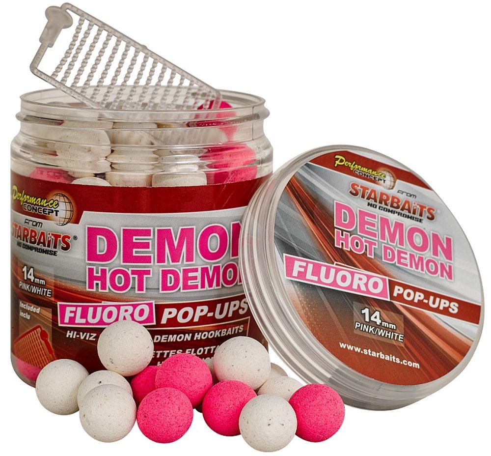 Fotografie Starbaits Plovoucí boilies Pop Up Bright Hot Demon 50g - 14mm