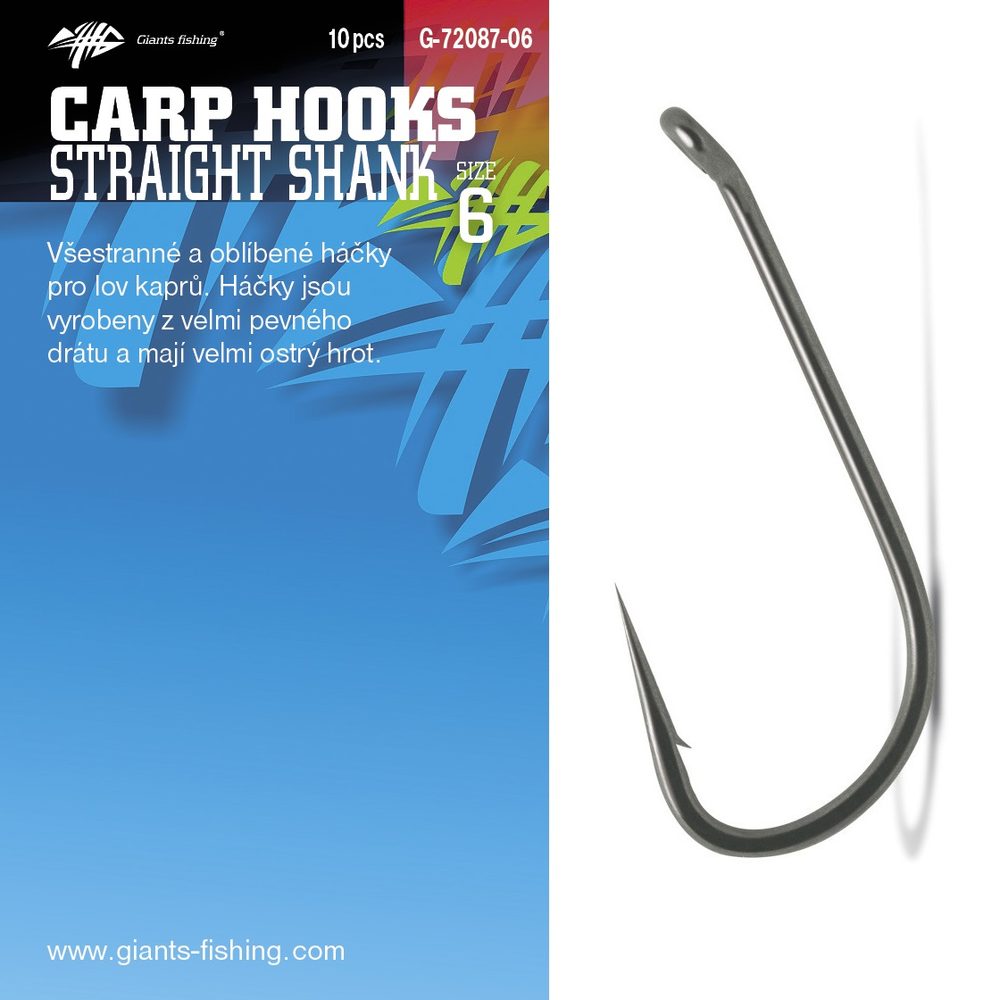 E-shop Giants Fishing Háčky s očkem Straight Shank 10ks,Giants Fishing Háčky s očkem Straight Shank 10ks