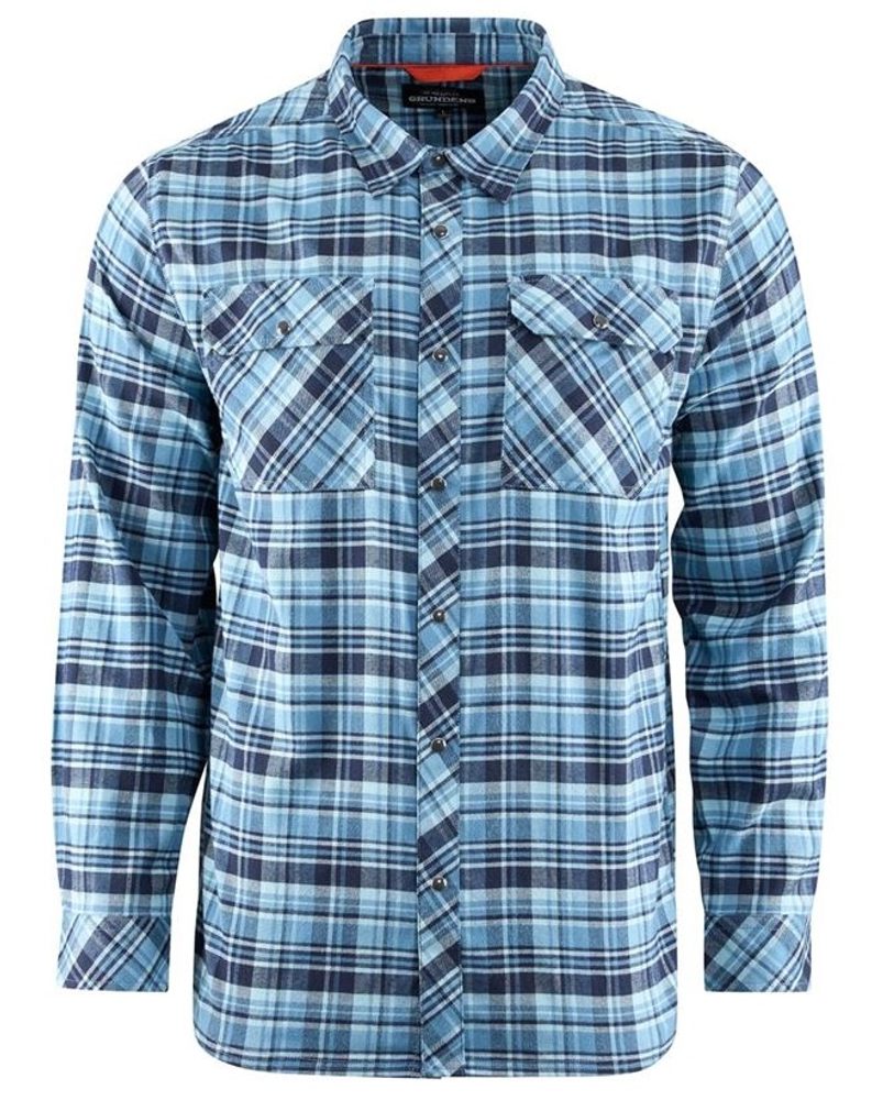Grundéns Košile Dungeness Seawool Flannel Shirt Captain's Blue - XL