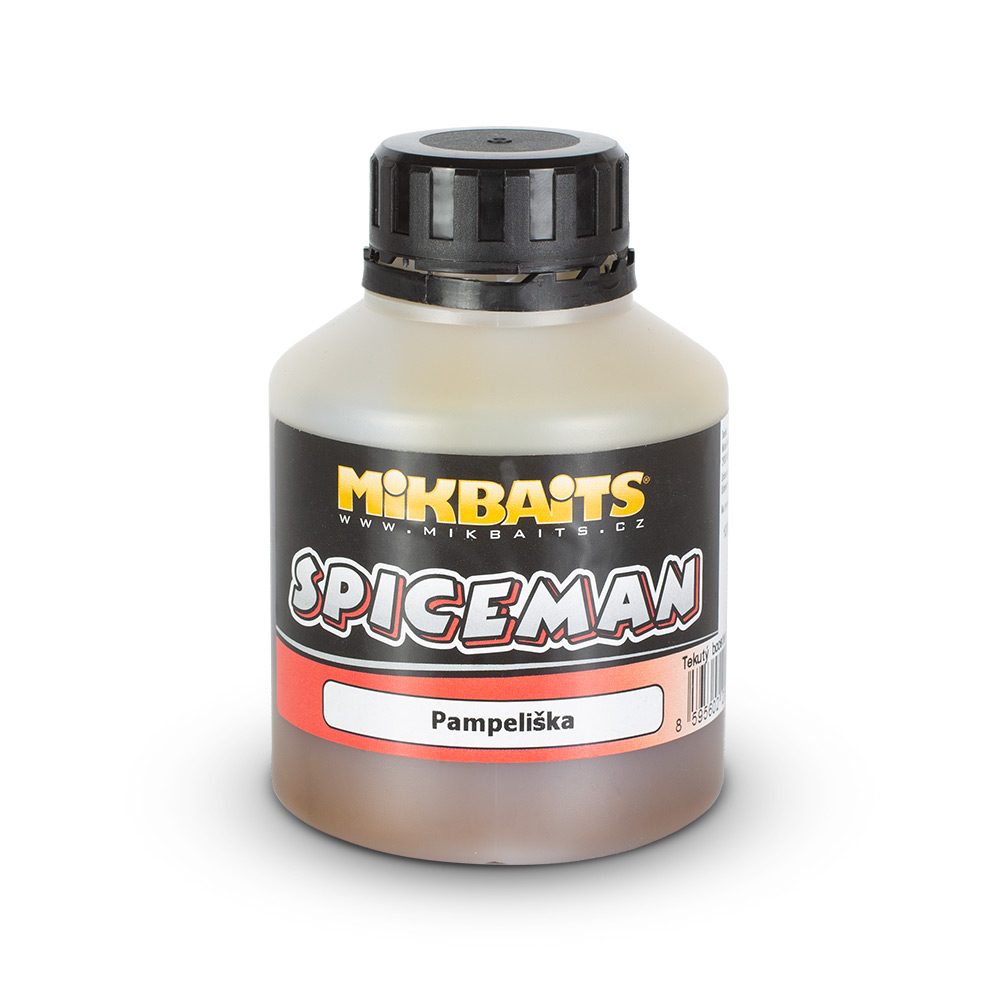 Lov kaprů v létě na Mikbaits Spiceman booster Pampeli?ka 250ml