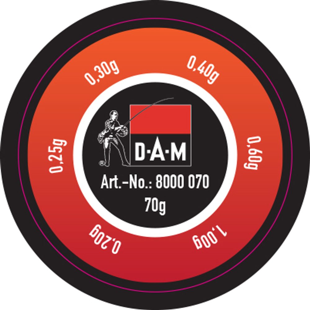 DAM Broky Split Shot Dispenser Lead 70g - Hrubé