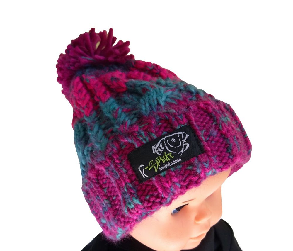 R-Spekt Dětský kulich MAXI PomPom beanie modrovínový