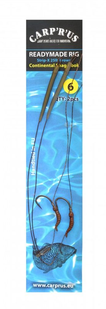E-shop Carp ´R´ Us Návazec Ready Rig Strip-X Mat Brown 25lbs,Carp ´R´ Us Návazec Ready Rig Strip-X Mat Brown 25lbs