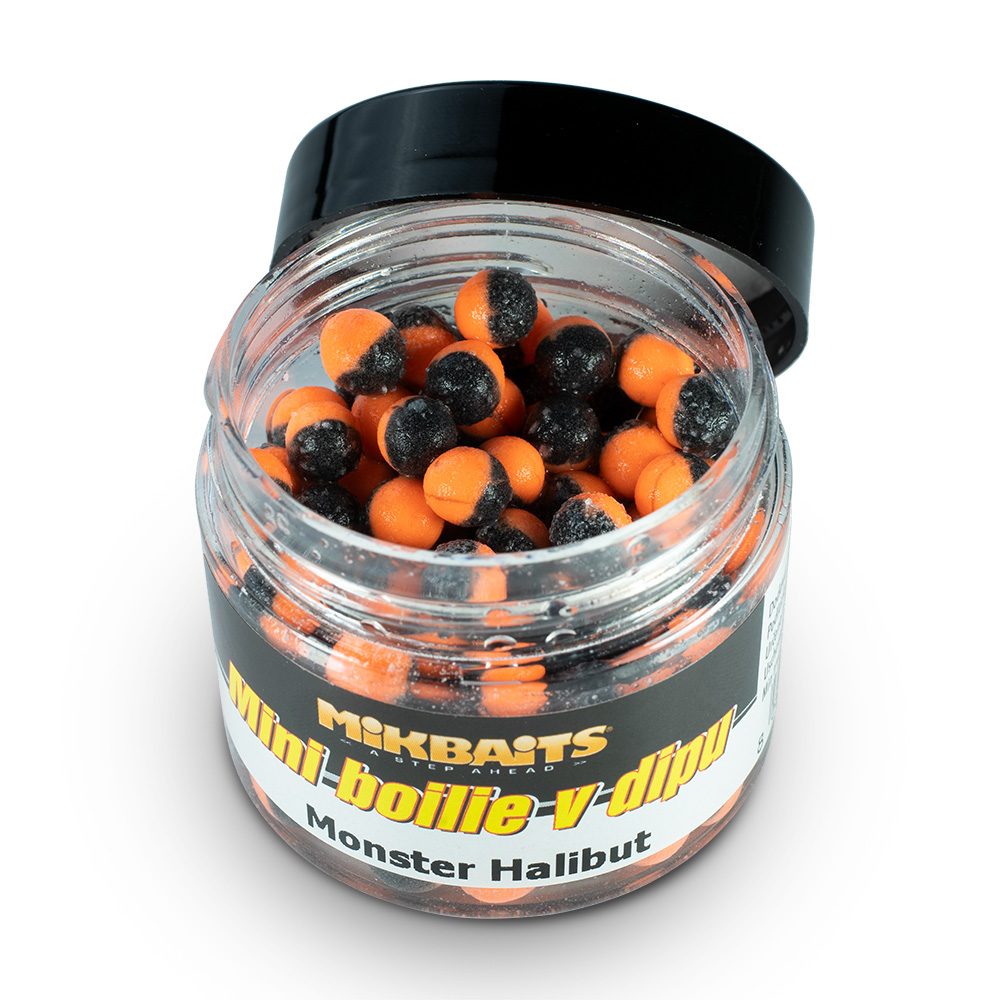 Mikbaits Mini boilie v dipu 50ml - Monster Halibut,Mikbaits Mini boilie v dipu 50ml - Monster Halibut