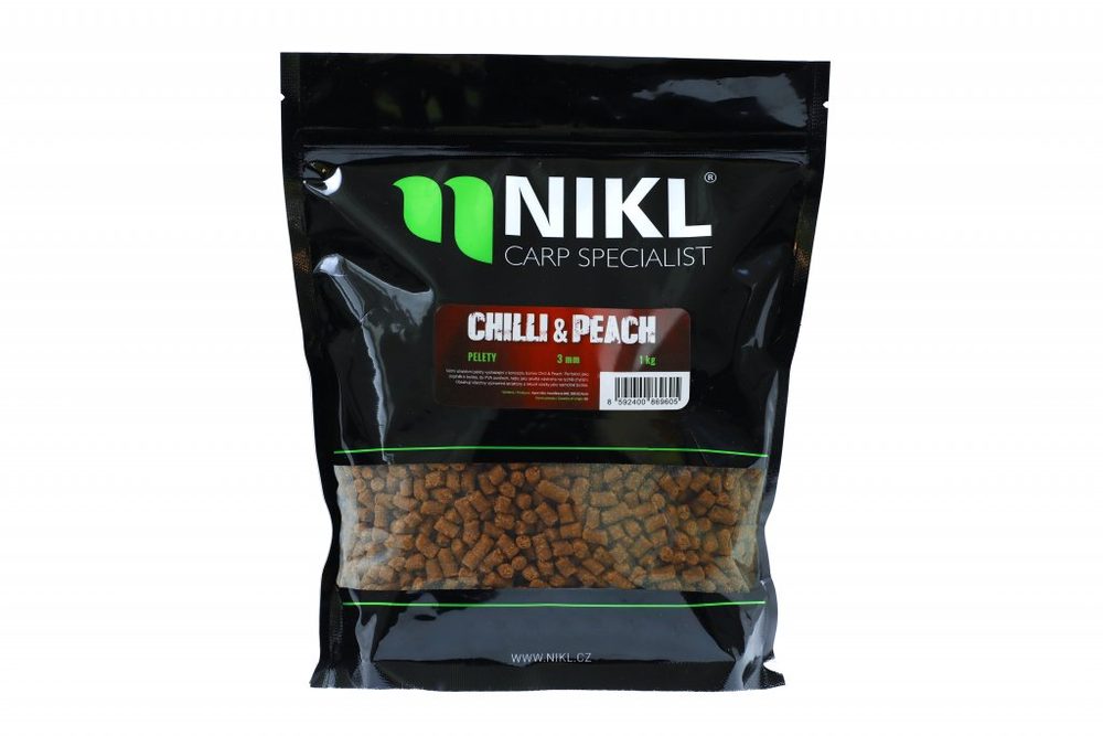 E-shop Nikl Pelety Chilli & Peach - 18mm s dírkou 1kg