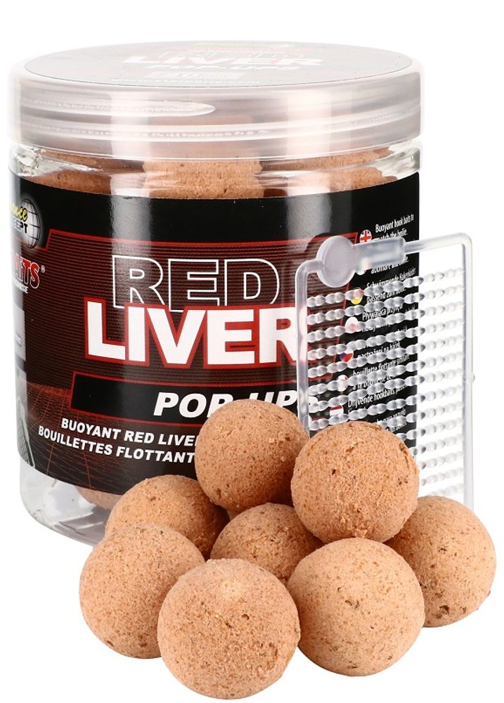 E-shop Starbaits Plovoucí boilies Pop Up Red Liver 50g - 12mm