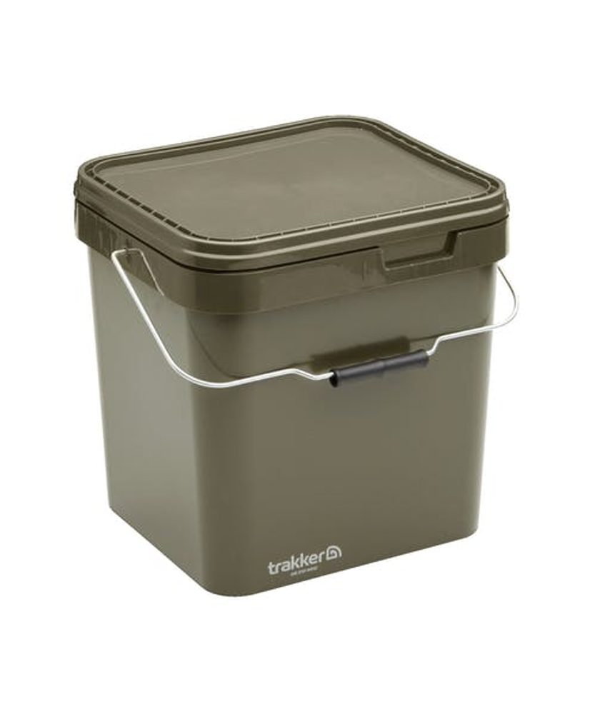 E-shop Trakker Plastový kýbl Olive Square Container 17l,Trakker Plastový kýbl Olive Square Container 17l
