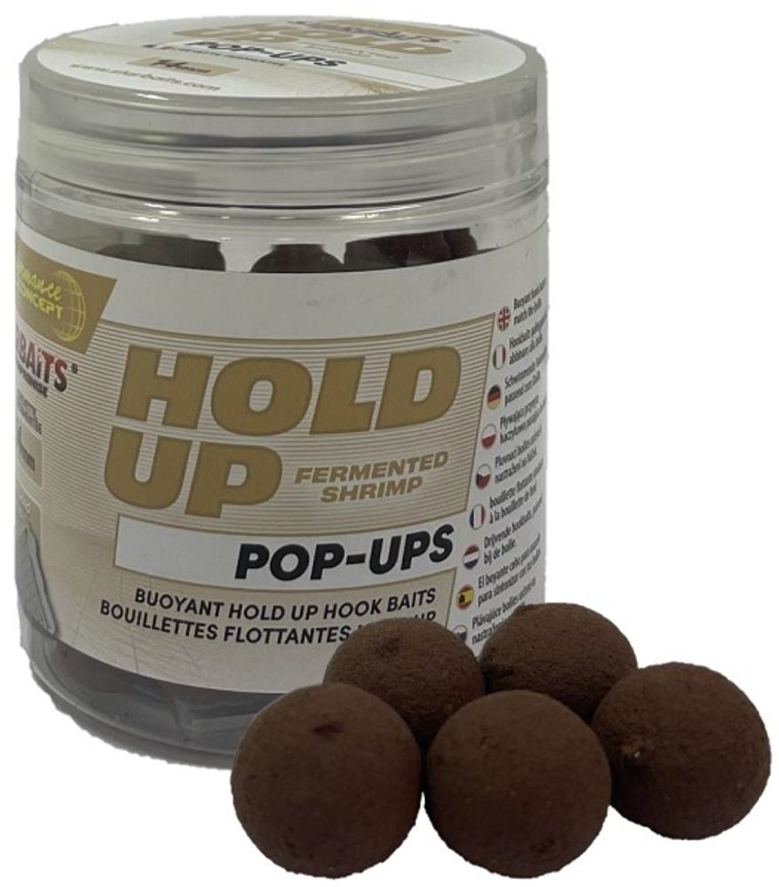 Fotografie Starbaits Plovoucí Pop-up Boilies Hold Up Fermented Shrimp 80g - 20mm