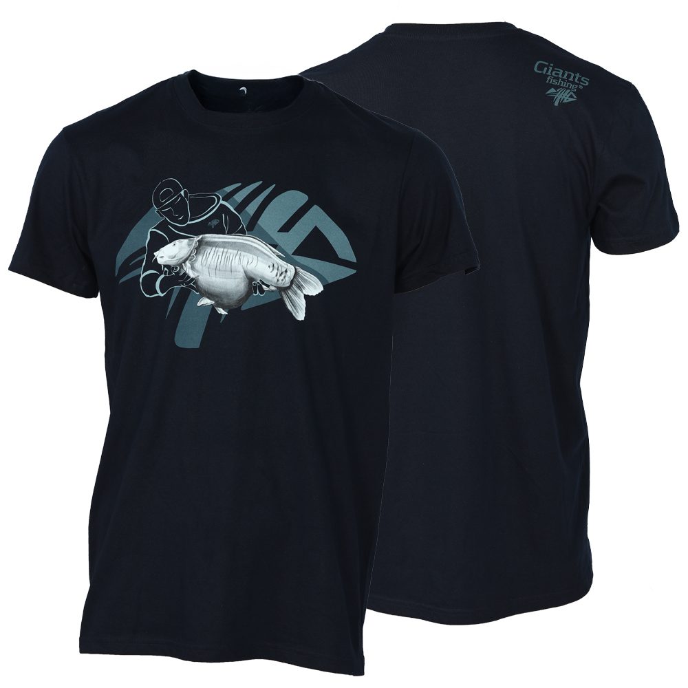 E-shop Giants fishing Tričko pánské modré Rybář s kaprem - vel. 3XL,Giants fishing Tričko pánské modré Rybář s kaprem - vel. 3XL