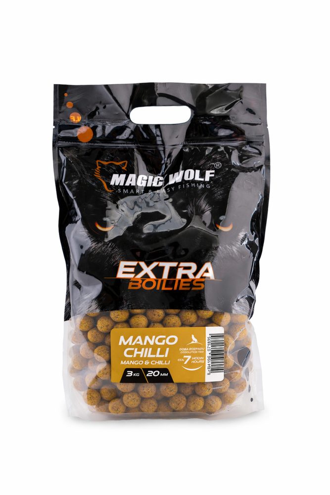 E-shop Magic Wolf Boilies Extra 20mm 3kg - Mango/Chilli,Magic Wolf Boilies Extra 20mm 3kg - Mango/Chilli