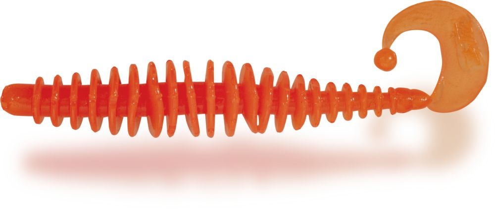 Magic Trout Gumová nástraha T-Worm Twister 1,5g 5,5cm Sýr 6ks - Neon oranžová