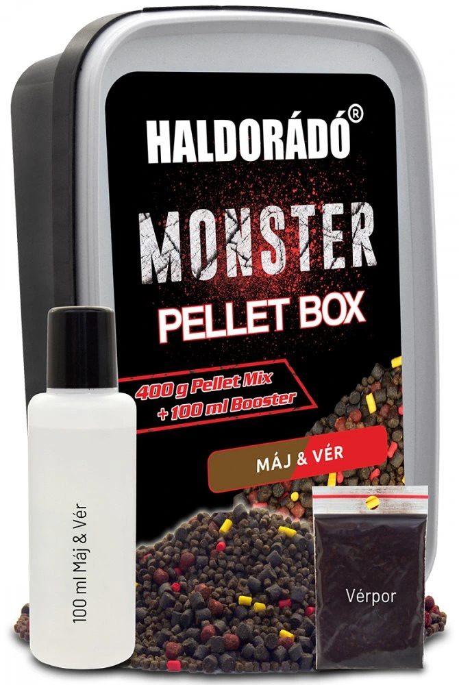Fotografie Haldorádó Pelety Monster Pellet Box 2mm 400g - Játra-Krev