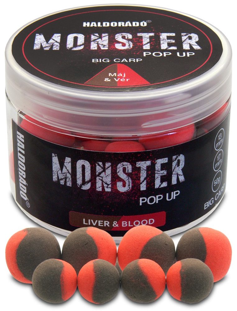 E-shop Haldorádó Pop-Up Boilies Method Monster Big Carp 13+17mm 50g - Krvavá játra,Haldorádó Pop-Up Boilies Method Monster Big Carp 13+17mm 50g - Krvavá játr