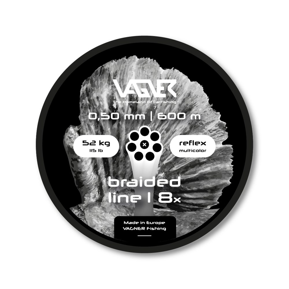 Vagner Šňůra Braided Line Reflex Multicolor - 0,50mm 600m – Vagner Fishing