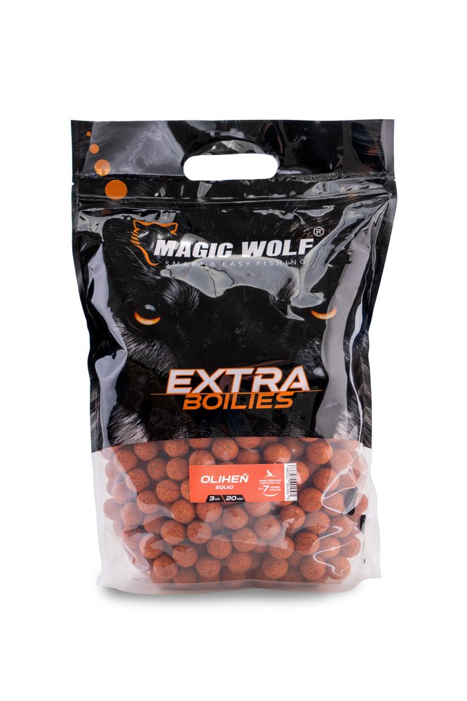 Magic Wolf Boilies Extra 20mm 3kg - Oliheň,Magic Wolf Boilies Extra 20mm 3kg - Oliheň