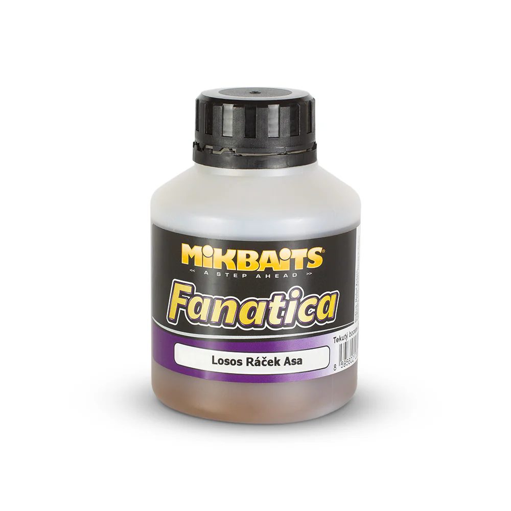 E-shop Mikbaits Booster Fanatica 250ml - Losos & Ráček & Asa,Mikbaits Booster Fanatica 250ml - Losos & Ráček & Asa