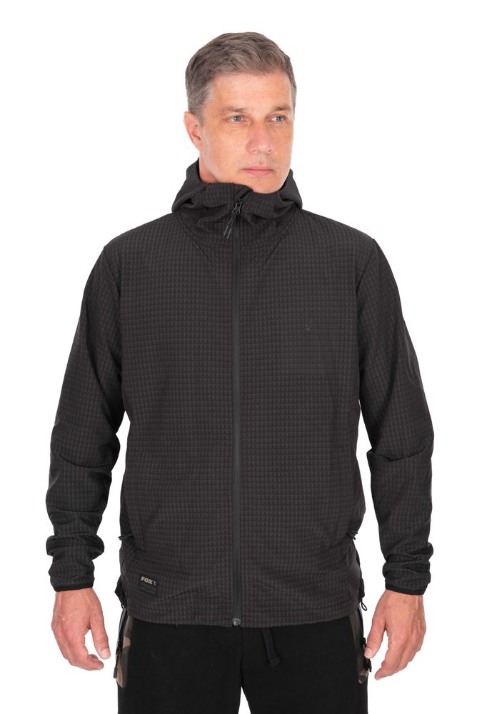 E-shop Fox rybářská bunda Black Premium Mid Layer Jacket,Fox rybářská bunda Black Premium Mid Layer Jacket