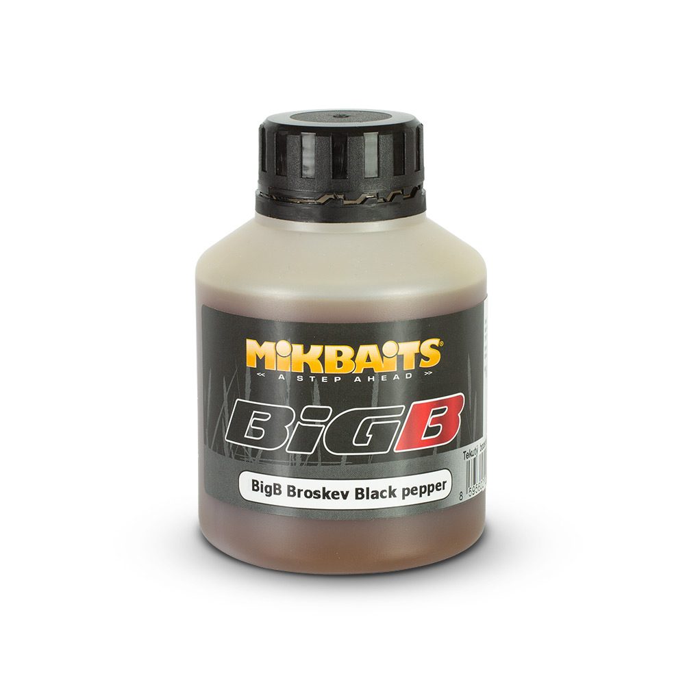 Fotografie Mikbaits Legends booster 250ml - BigB Broskev pepper - tekutý booster