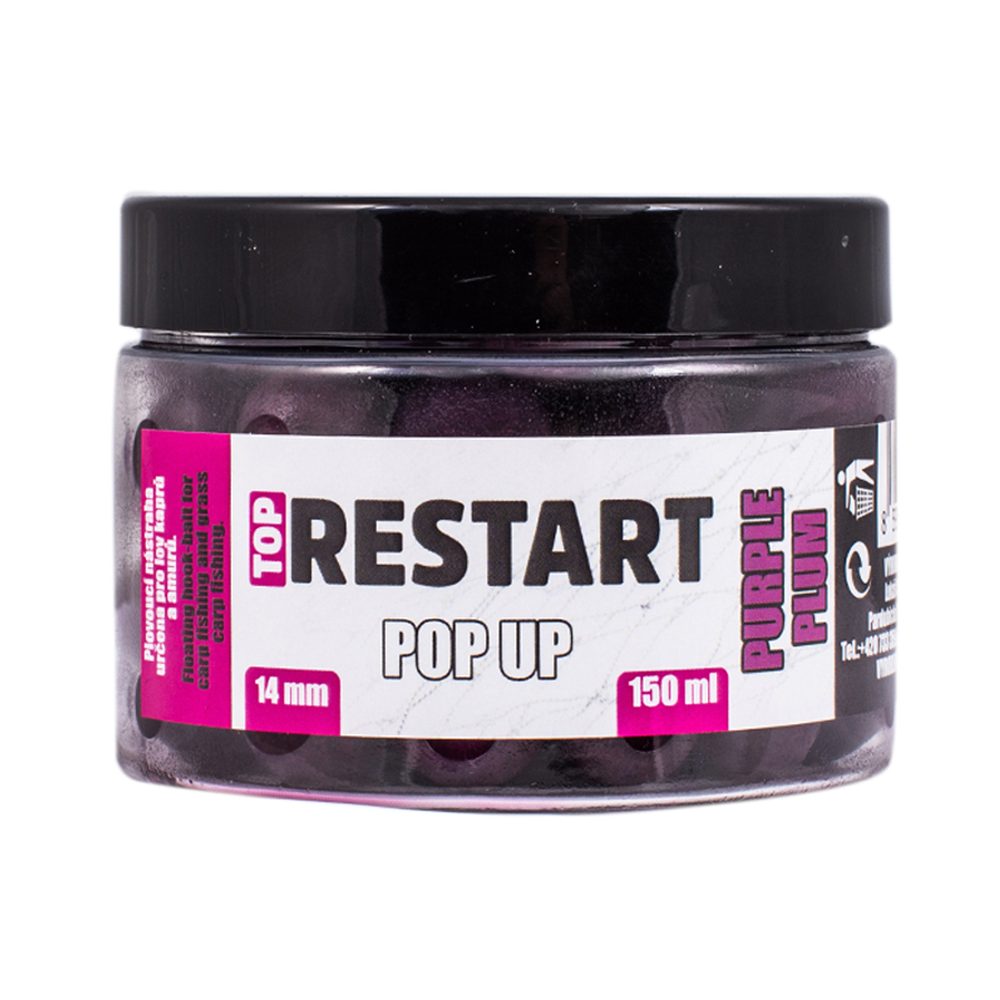 LK Baits Pop-up Top ReStart Purple Plum - 14mm 150ml