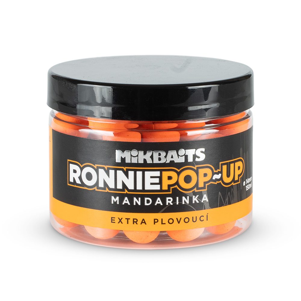 Fotografie Mikbaits Plovoucí boilie Ronnie pop-up Mandarinka 150ml - 14mm