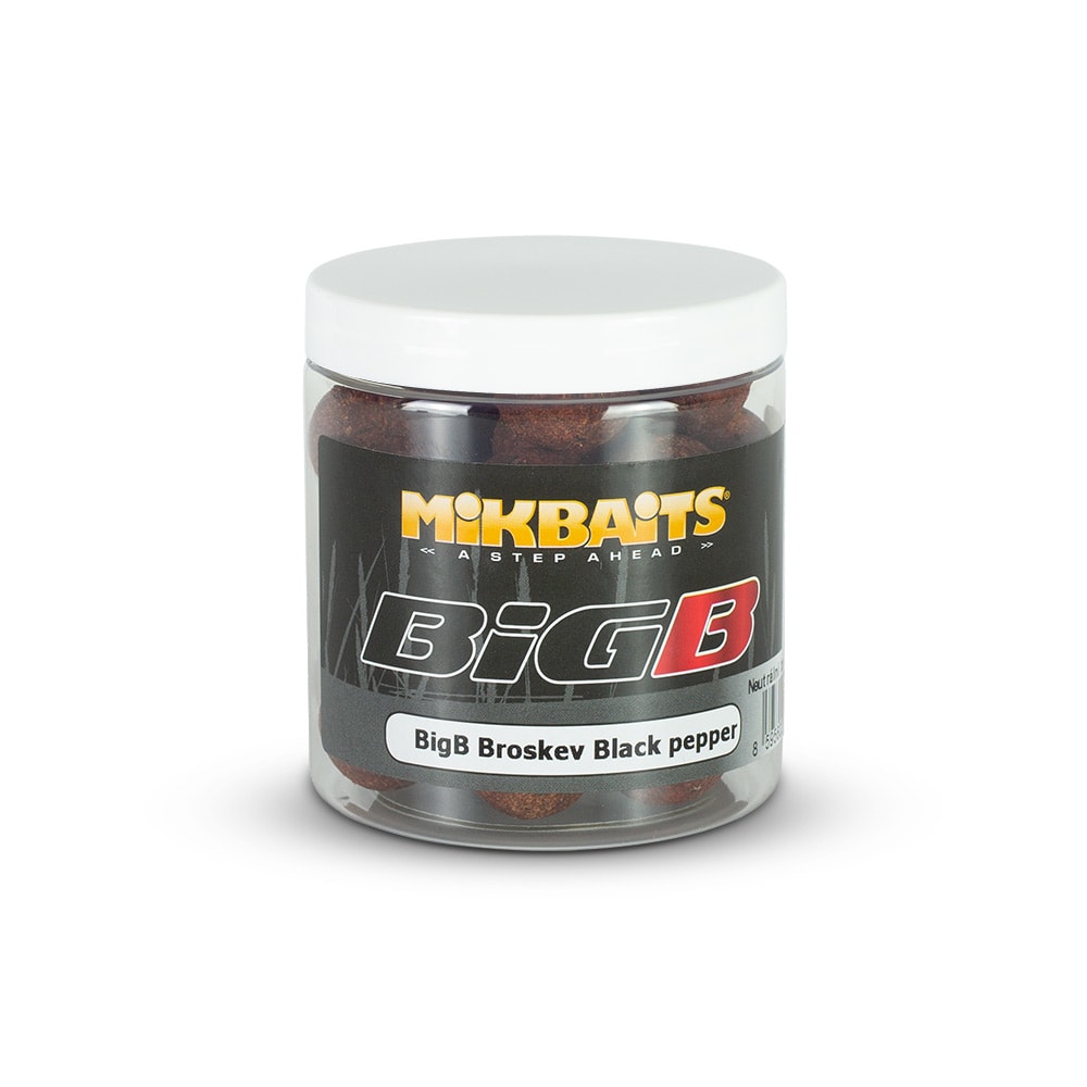 Mikbaits Boilie Big Balance 250ml - BigB Broskev Black pepper 24mm