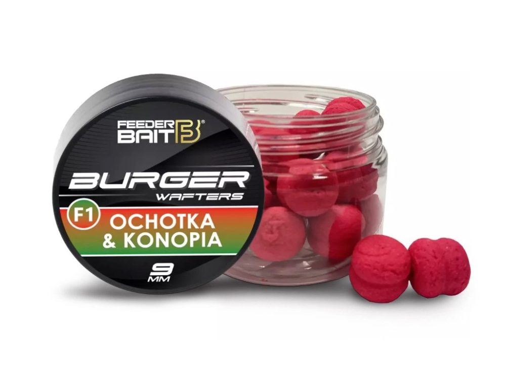 FeederBait Burger Wafters 9mm 25ml - F1- Patentka/Konopí