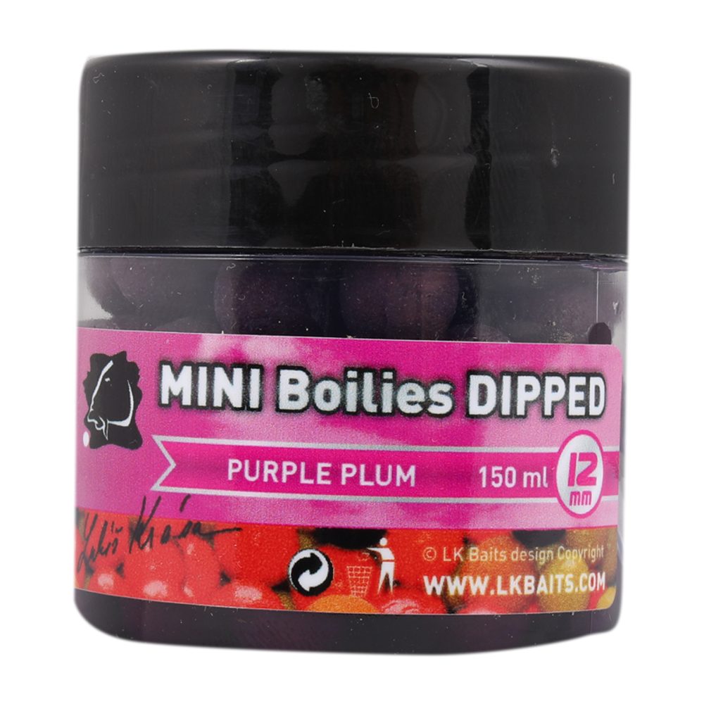 Fotografie LK Baits MINI Boilies v dipu 12mm 150ml - Purple Plum