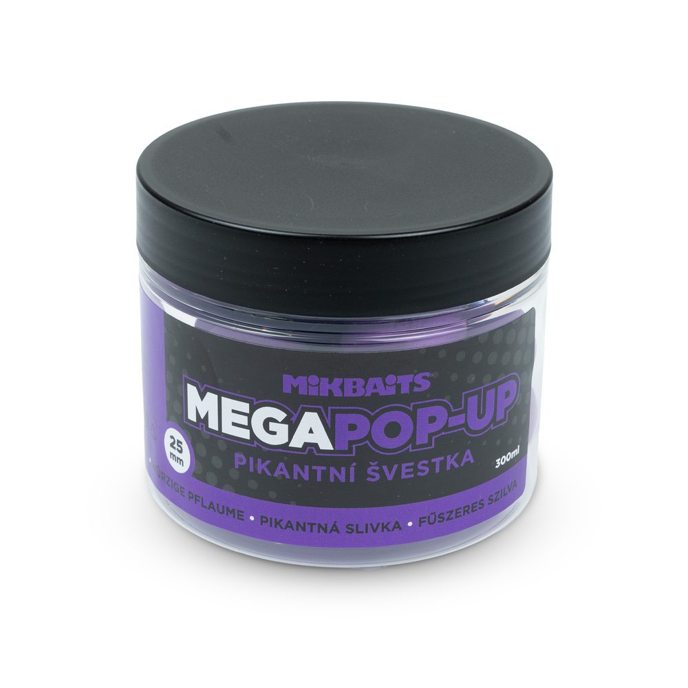 E-shop Mikbaits Plovoucí boilies Mega fluo pop-up 300ml - Pikantní švestka,Mikbaits Plovoucí boilies Mega fluo pop-up 300ml - Pikantní švestka