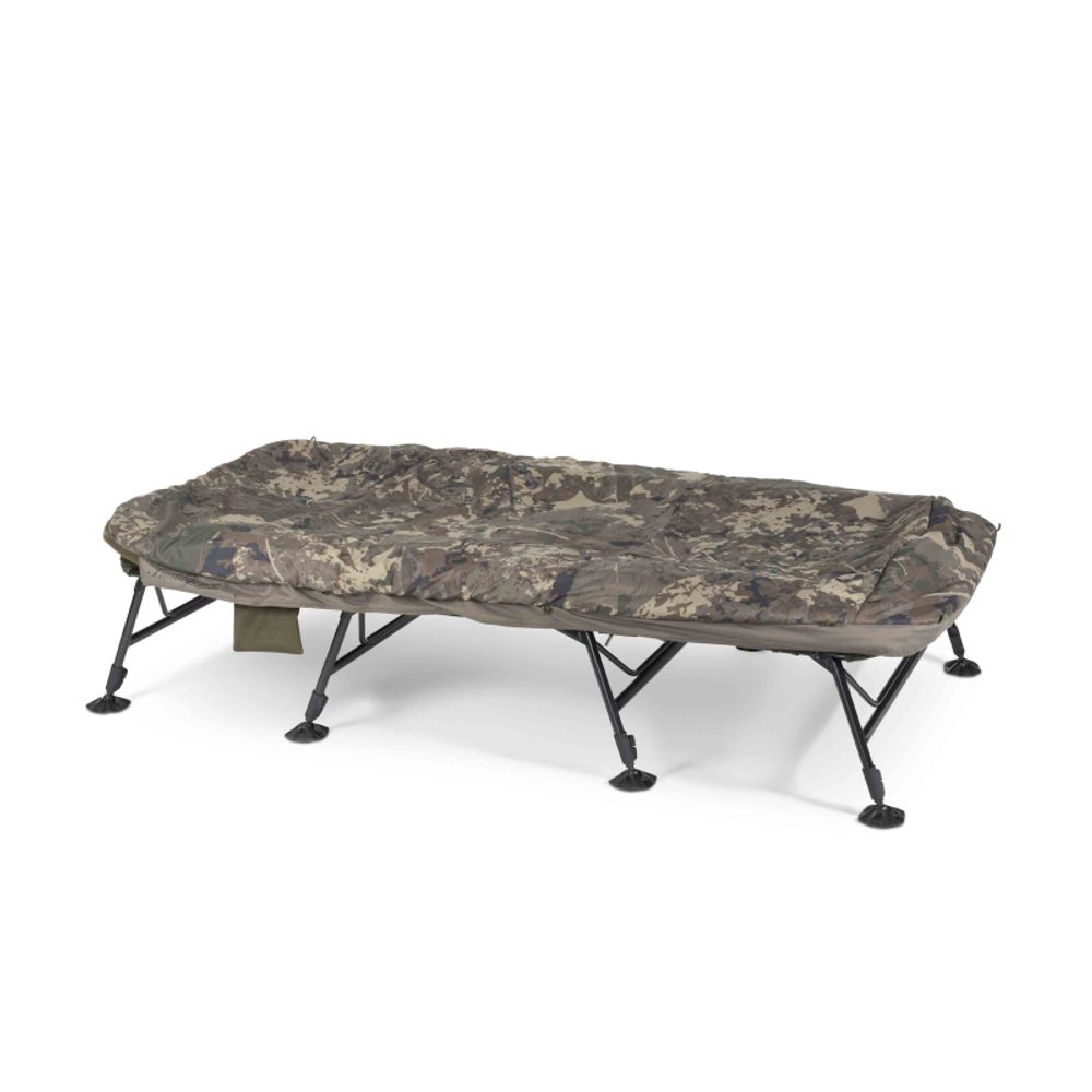 E-shop Nash Rybářské lehátko se spacákem Indulgence HD40 8 Leg Sleep System Camo Wide,Nash Rybářské lehátko se spacákem Indulgence HD40 8 Leg Sleep System Ca