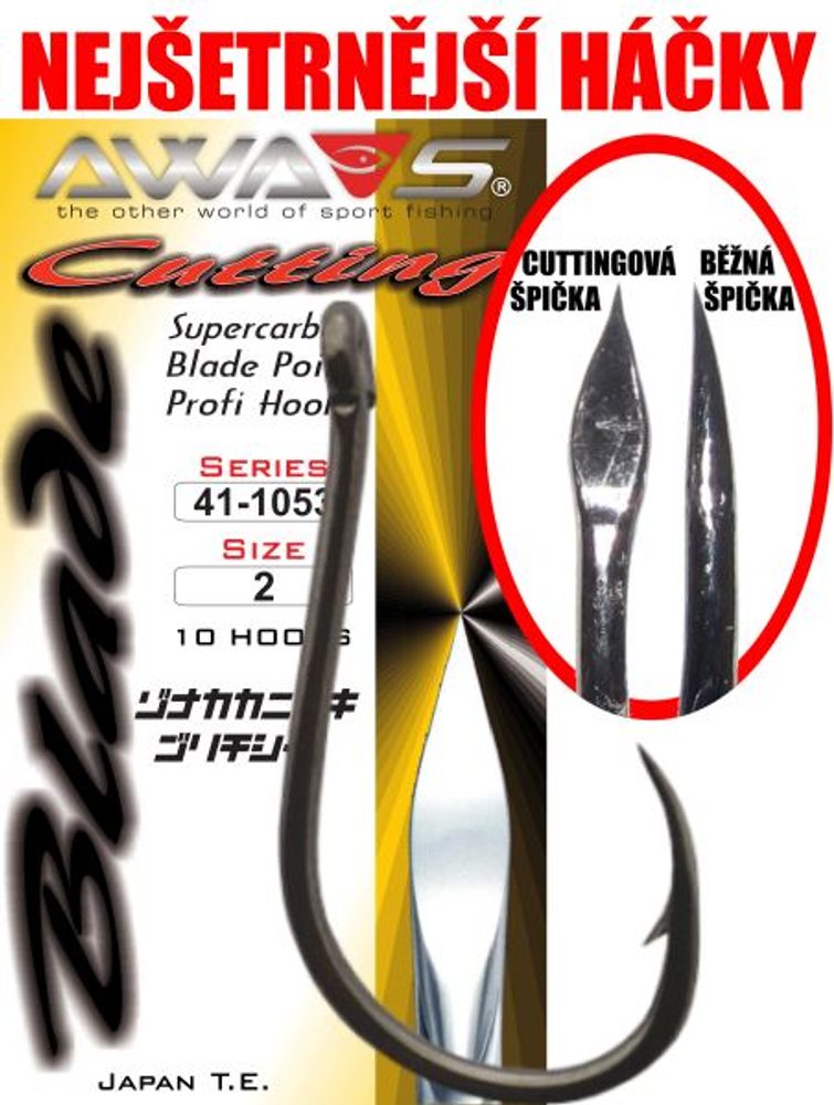 Awa-S Háčky Cutting Blade 1053 Black Nickel 10ks - vel.1/0