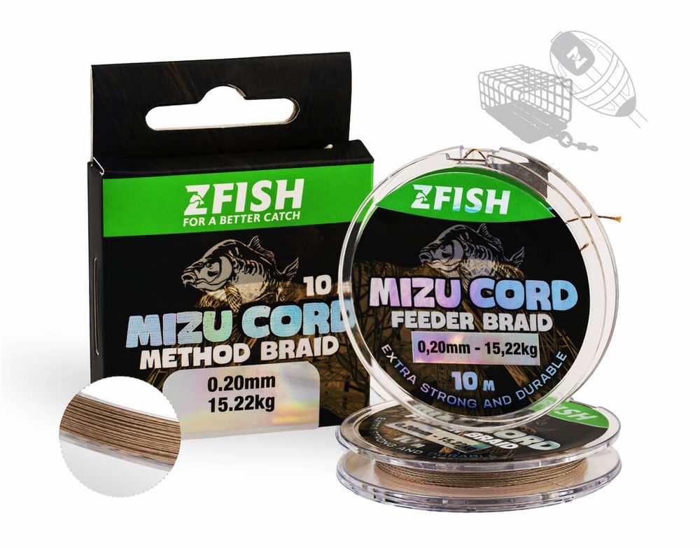 E-shop Zfish Šňůrka MizuCord Method Feeder Braid 10m - 0,10mm 6,88Kg,Zfish Šňůrka MizuCord Method Feeder Braid 10m - 0,10mm 6,88Kg
