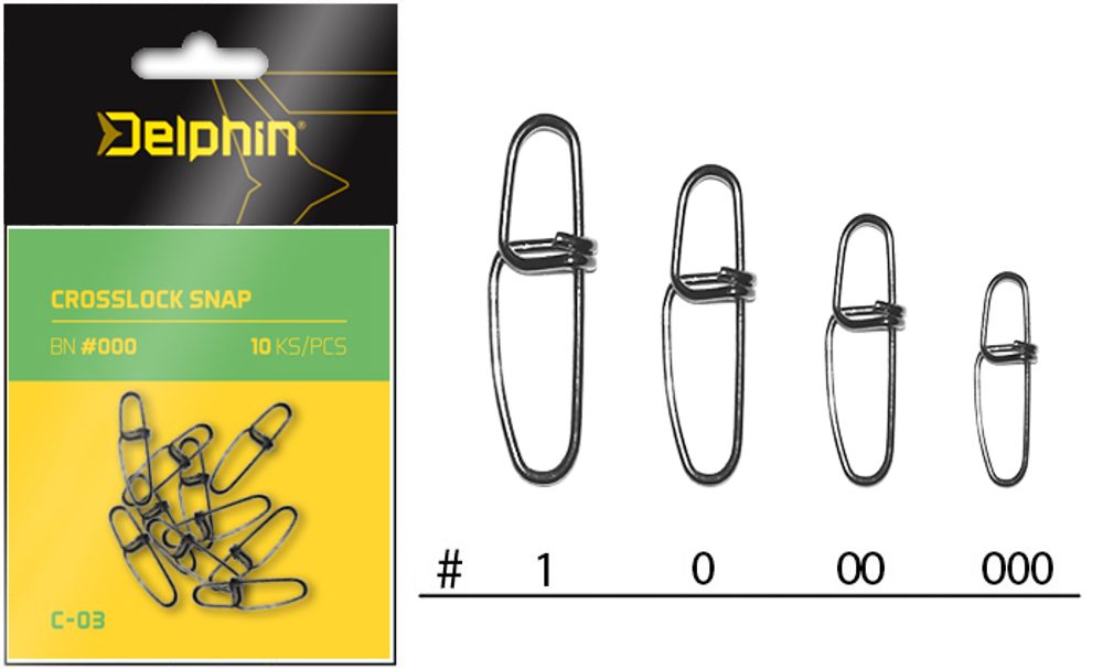 E-shop Dephin Karabinka Crosslock Snap C-03 10ks - BN/000,Dephin Karabinka Crosslock Snap C-03 10ks - BN/000