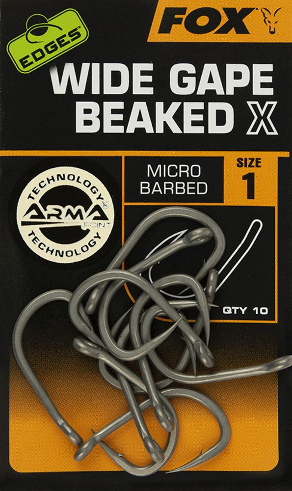 E-shop Fox Háčky Edges Wide Gape Beaked X Hooks 10ks - vel.1,Fox Háčky Edges Wide Gape Beaked X Hooks 10ks - vel.1