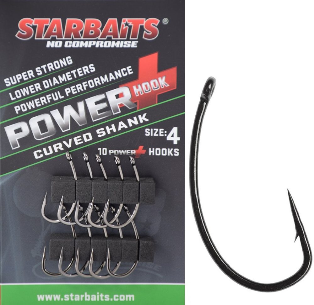 Starbaits Háček Power Curved Shank 10ks - vel.6