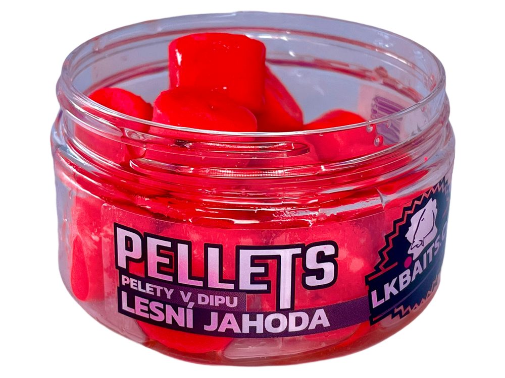 Fotografie LK Baits Pelety v dipu Lesní Jahoda 60g - 17mm