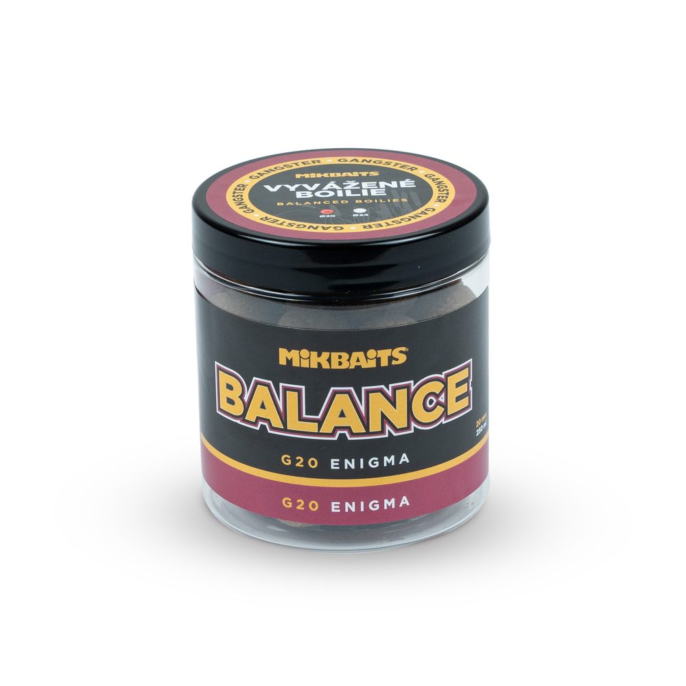 Fotografie Mikbaits Boilie Gangster Balance 250ml - G20 Enigma 24mm