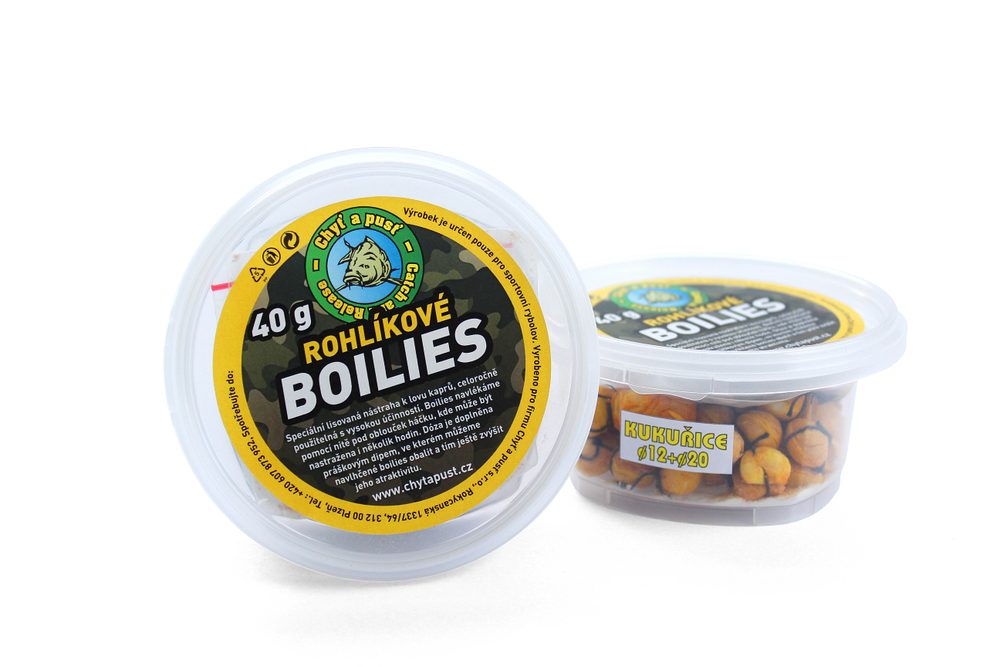 Chy? a pus? Rohl�kov� boilies 12+20mm 150ml