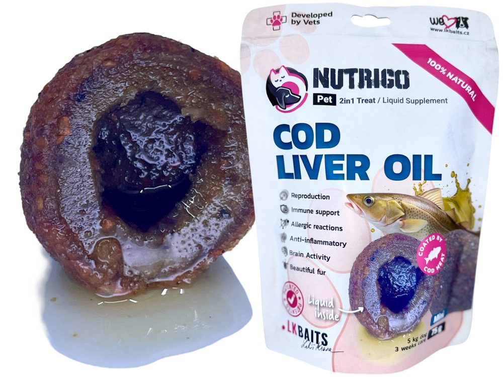 E-shop LK Baits Pet Doplněk stravy Nutrigo Dog Supplement Cod Liver Oil - L-XL 200g,LK Baits Pet Doplněk stravy Nutrigo Dog Supplement Cod Liver Oil - L-XL 2